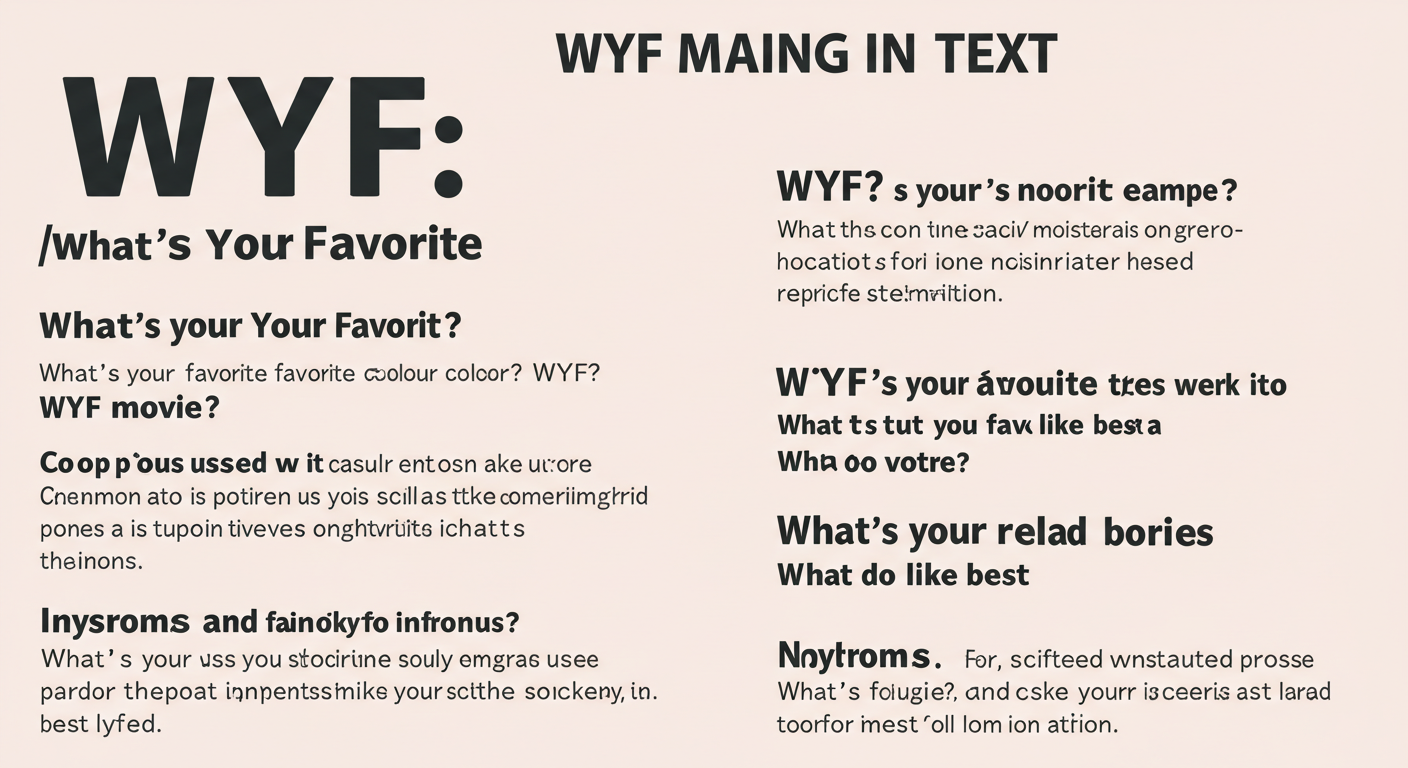 wyf meaning in text