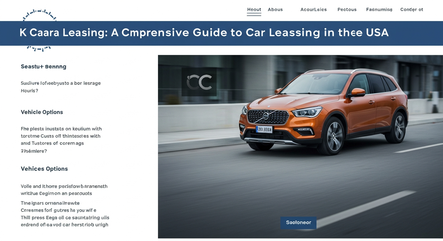 K Caara Leasing: A Comprehensive Guide to Car Leasing in the USA